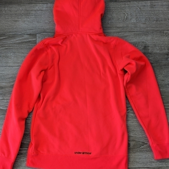 UNDER  Armour Fleece Hoodie | Coral Pink Colour size Small/Medium - Picture 6 of 6
